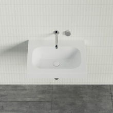 Stadium Accessible 600mm Gloss White Composite Wall Hung Basin